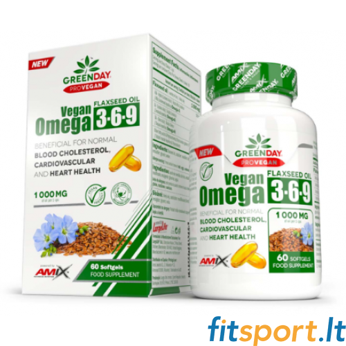 Amix GreenDay ProVegan Omega 3-6-9 60 kaps. (Linų sėmenys) 