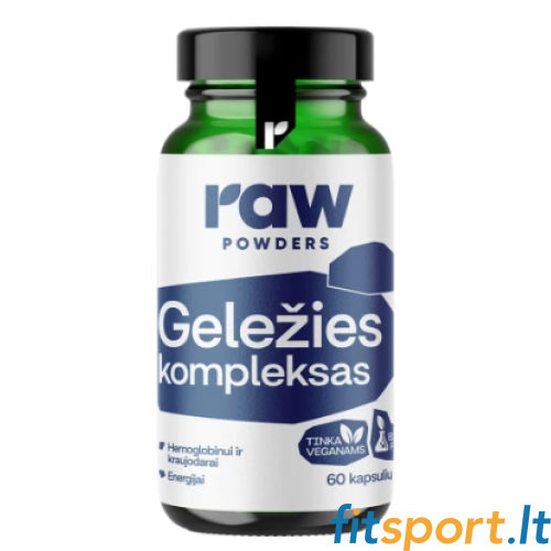 Raw Powders Geležies Kompleksas 60 kaps. 