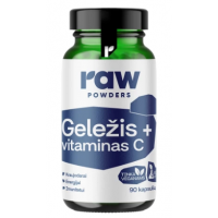 Raw Powders Geležis + Vitaminas C 90 kaps.