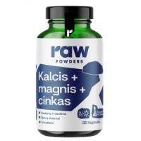 Raw Powders Kalcis + Magnis + Cinkas + D3 90 kaps.