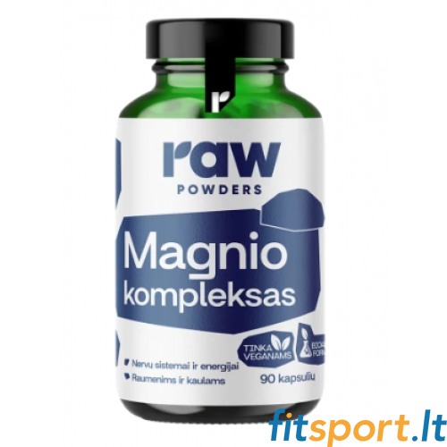 Raw Powders Magnio Kompleksas 90 kaps. 