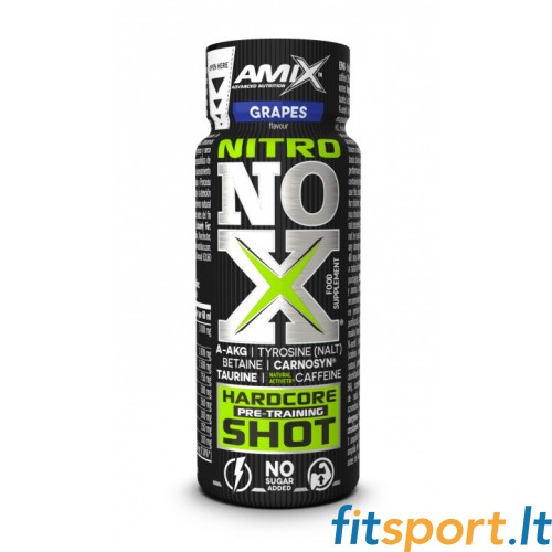 Amix™ Prieš - treniruotinis papildas Nitro Nox Shot 60 ml. su skoniu 