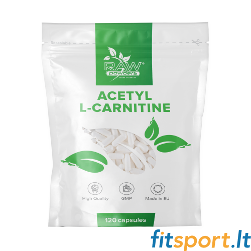 Raw Powders Acetyl L-Carnitine 120 kapsulių 