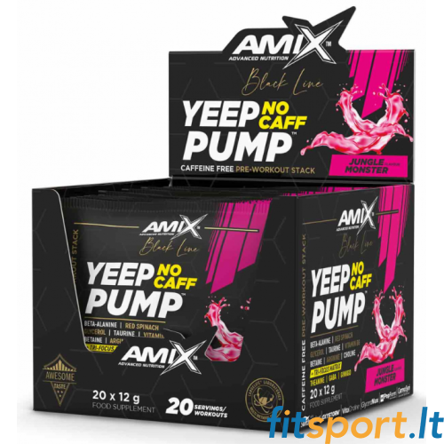 Amix Black Line Yeep Pump No Caff (20 x 12 g.) - Be kofeino 