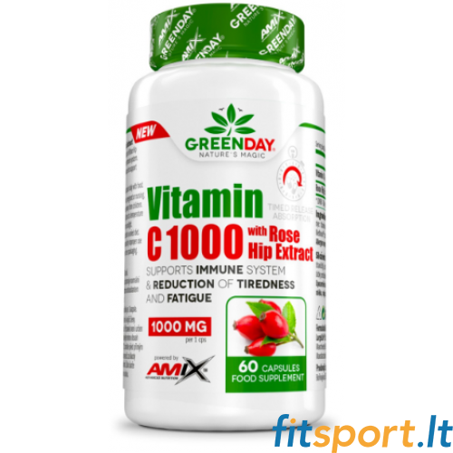 Amix GreenDay Vitamin C 1000 with Rose Hip Extract 60 kaps. 