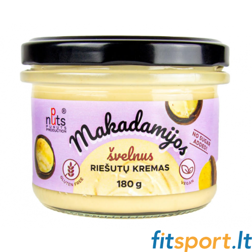 PuNuts 100% Makadamijos Riešutų Užtepas 180 g. 