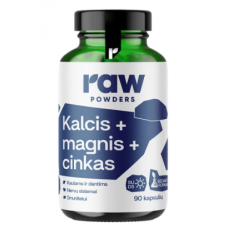 Raw Powders Kalcis + Magnis + Cinkas + D3 90 kaps.