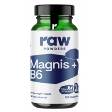 Raw Powders Magnis + Vitaminas B6 60 kaps.
