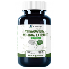 Alzuro Labs Ashwaganda (20:1 Extract) + Moringa (10:1 Extract) 90 kaps.