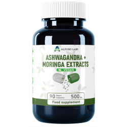 Alzuro Labs Ashwaganda (20:1 Extract) + Moringa (10:1 Extract) 90 kaps.