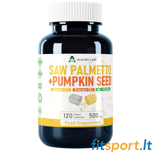 Alzuro Labs Saw Palmetto (4:1 Extract) + Pumpkin Seed (10:1 Extract) 120 kaps. 