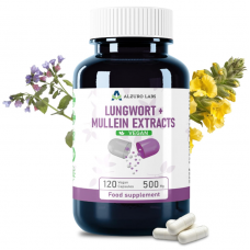 Alzuro Labs Lungwort (4:1 Extract) + Mullein (4:1 Extract) 120 caps.