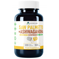 Alzuro Labs Saw Palmetto (4:1 Extract) + Ashwaganda (20:1 Extract) 120 kaps.