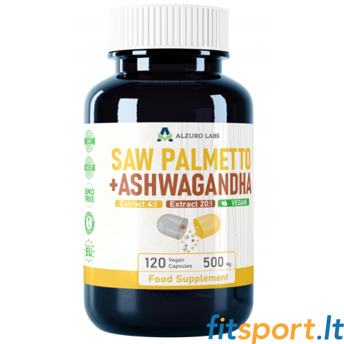 Alzuro Labs Saw Palmetto (4:1 Extract) + Ashwaganda (20:1 Extract) 120 kaps. 