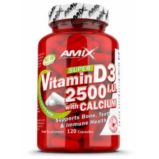 Amix Nutrition Super Vitamin D3 2500I.U. with Calcium 120 kaps.