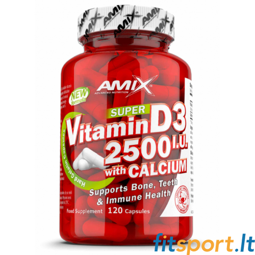 Amix Nutrition Super Vitamin D3 2500I.U. with Calcium 120 caps. 