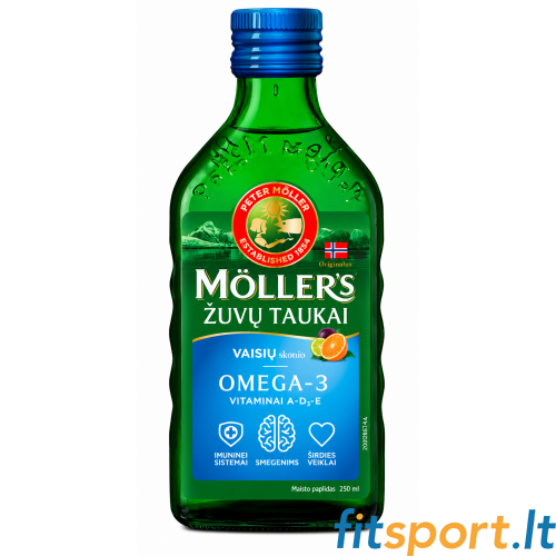 Möller's Žuvų Taukai 250 ml. (vaisių skonio) 
