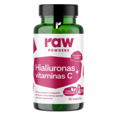Raw Powders Hialiuronas + Vitaminas C 60 kaps.