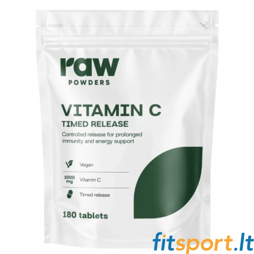 Raw Powders Vitamin C (Timed Release) 180 tab. Raw Powders Vitamin C (Timed Release) 180 tab.