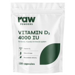 Raw Powders Vitamin D3 4000 I.U. 120 kaps.