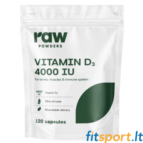 Raw Powders Vitamin D3 4000 I.U. 120 kaps. 