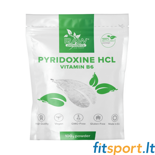 Raw Powders Pyridoxine (vitaminas B6) 100g 