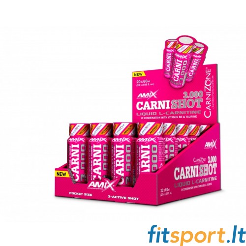 Amix™ CarniShot 3000 20 x 60 ml ( vaisių skonio ) 