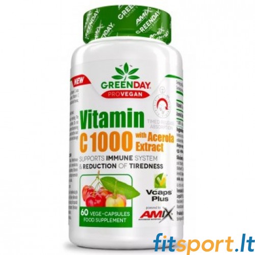 Amix Nutrition GreenDay® ProVEGAN Vitamin C 1000mg with Acerola 60 Vcaps 
