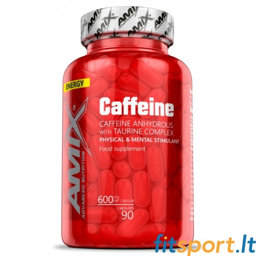 Amix Caffeine 200 with Taurine 90 kaps. (Kofeinas + Taurinas) 