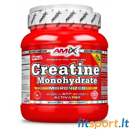 Amix Creatine Monohydrate (Kreatino Monohidratas) 500 g +100g NEMOKAMAI 