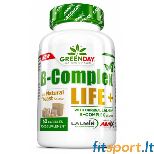 Amix GreenDay® B-Complex LIFE-FORTE+ 60 kaps. (B grupės vitaminai) 