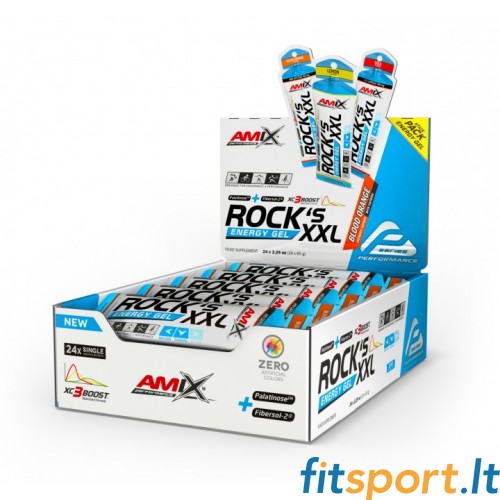 Энергетический гель Amix Performance Rock XXL 65г. х 24 (с кофеином) 