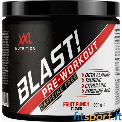 XXL Nutrition Blast! 300 g (,,Pre-Workout'as" be kofeino) 