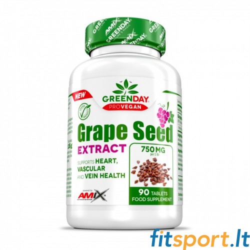 Amix GreenDay® Grape Seed Extract (Vynuogių sėklų ekstraktas) 90 tabl. 