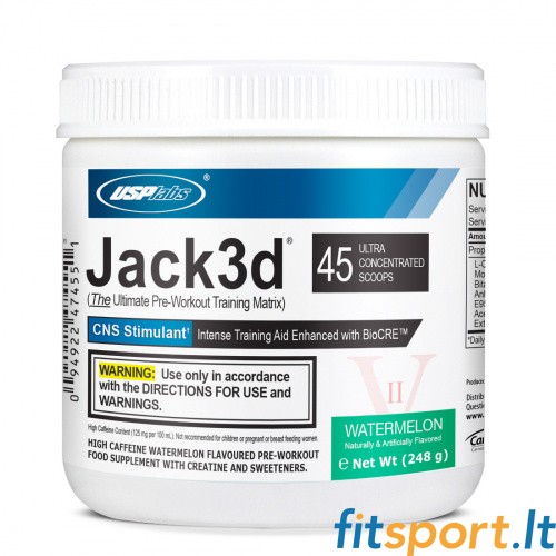 USP Labs Jack3d Ultimate Pre-workout 248g (priestreniruotinis stimuliantas) 