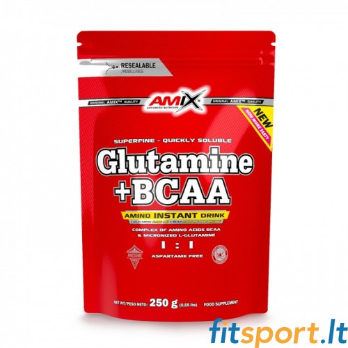 Amix Glutamine + BCAA powder 250g DOYPACK 