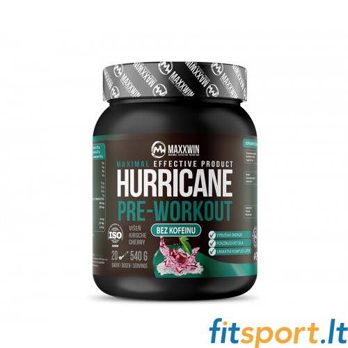 MaxxWin Hurricane Pre - Workout (be kofeino) 540 g 